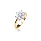 18ct Yellow & White Gold ring with 1.00ct Diamonds in white gold mount.