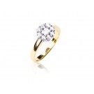 18ct Yellow & White Gold ring with 0.50ct Diamonds in white gold mount.
