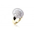 18ct Yellow & White Gold ring with 1.00ct Diamonds in white gold mount.