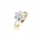 18ct Yellow & White Gold ring with 1.50ct Diamonds in white gold mount.