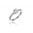 18ct White Gold 0.75ct Diamond Solitaire Engagement Ring