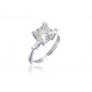 18ct White Gold 3.30ct Diamond Solitaire Engagement Ring