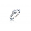 18ct White Gold 0.35ct Diamond Solitaire Engagement Ring