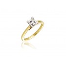 18ct Yellow & White Gold 0.50ct Diamond Solitaire Engagement Ring