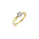 18ct Yellow & White Gold 0.50ct Diamond Solitaire Engagement Ring