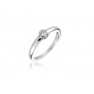 18ct White Gold 0.10ct Diamond Solitaire Engagement Ring