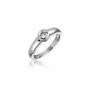 18ct White Gold 0.25ct Diamond Solitaire Engagement Ring