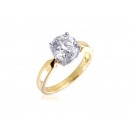 18ct Yellow & White Gold 2.00ct Diamond Solitaire Engagement Ring