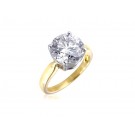 18ct Yellow & White Gold 5.00ct Diamond Solitaire Engagement Ring