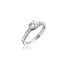 18ct White Gold 0.85ct Diamond Solitaire Engagement Ring