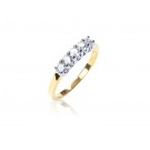 18ct Yellow & White Gold Eternity Ring with 0.50ct Diamonds in white gold mount.
