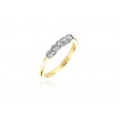 18ct Yellow & White Gold Eternity Ring with 0.30ct Diamonds in white gold mount. 