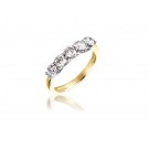 18ct Yellow & White Gold Eternity Ring with 1.00ct Diamonds in white gold mount. 