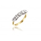 18ct Yellow & White Gold Eternity Ring with 1.50ct Diamonds in white gold mount. 