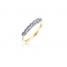 18ct Yellow & White Gold Eternity Ring with 0.50ct Diamonds in white gold mount. 