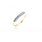 18ct Yellow & White Gold Eternity Ring with 0.33ct Diamonds in white gold mount. 