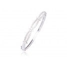 18ct White Gold & 2.30ct Diamonds Bangle