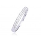 18ct White Gold & 3.15ct Diamonds Bangle