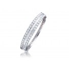 18ct White Gold & 7.35ct Diamonds Bangle