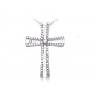 18ct White Gold Cross with 1.25ct Diamonds. 