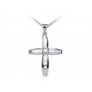 18ct White Gold Cross with 1.00ct Diamonds.