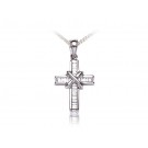 18ct White Gold Cross with 0.50ct Diamonds.