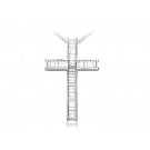 18ct White Gold Cross with 1.60ct Diamonds. 