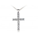 18ct White Gold Cross with 2.00ct Diamonds. 