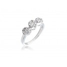 18ct White Gold ring with 0.50ct Diamonds.