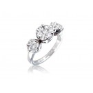 18ct White Gold ring with 1.00ct Diamonds.