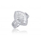 18ct White Gold ring with 1.55ct Diamonds.
