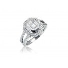 18ct White Gold ring with 0.80ct Diamonds.