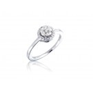 18ct White Gold ring with 0.30ct Diamonds.