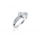 18ct White Gold ring with 0.50ct Diamonds.