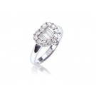 18ct White Gold ring with 0.80ct Diamonds.