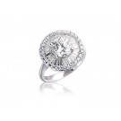 18ct White Gold ring with 2.35ct. Diamonds.