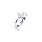 18ct White Gold ring with 0.40ct Diamonds.