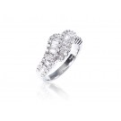 18ct White Gold ring with 0.90ct Diamonds.