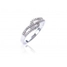 18ct White Gold ring with 0.42ct Diamonds.