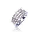 18ct White Gold ring with 0.85ct Diamonds.