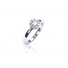 18ct White Gold ring with 0.25ct Diamonds.