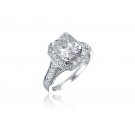 18ct White Gold ring with 2.50ct Centre Stone Total Diamonds 3.10ct