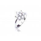 18ct White Gold ring with 1.00ct Diamonds.