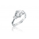 3 stone 18ct White Gold ring with 1.75ct Centre Stone Total Diamonds 2.25ct. 