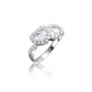 18ct White Gold ring with 0.80ct Diamonds. 