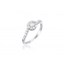 18ct White Gold ring with 0.30ct Diamonds. 