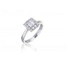 18ct White Gold ring with 0.40ct Diamonds. 