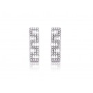 18ct White Gold & 0.75ct Diamonds Drop Earrings