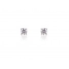 18ct White Gold Earrings  with Single Stone Brilliant Cut 0.50ct Diamonds.