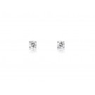 18ct White Gold Earrings  with Single Stone Brilliant Cut 0.25ct Diamonds.